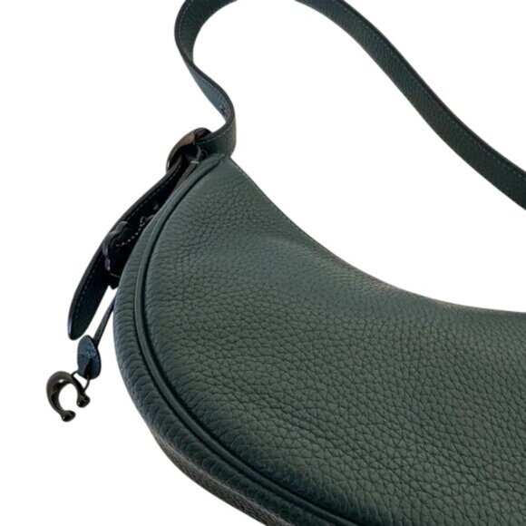 Coach Luna Limited Edition Color Green Soft Pebbled Leather & Gunmetal Hardware - Picture 7 of 11